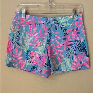 Lilly Pulitzer Women’s Tropical Print Blue & Pink Shorts